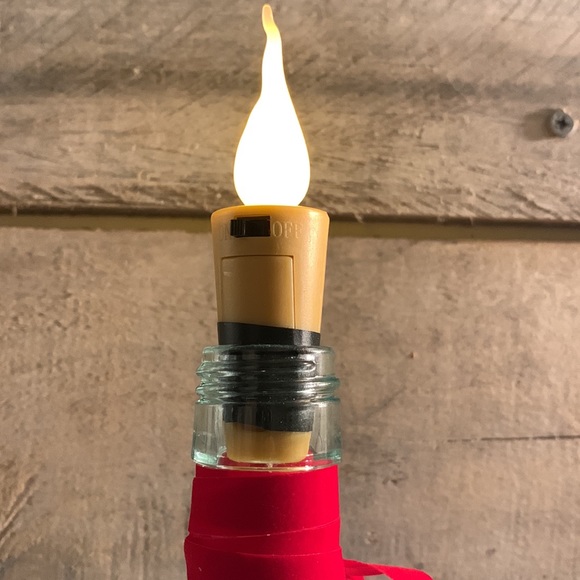 Grinch face candle top wine bottle lantern - Picture 8 of 9